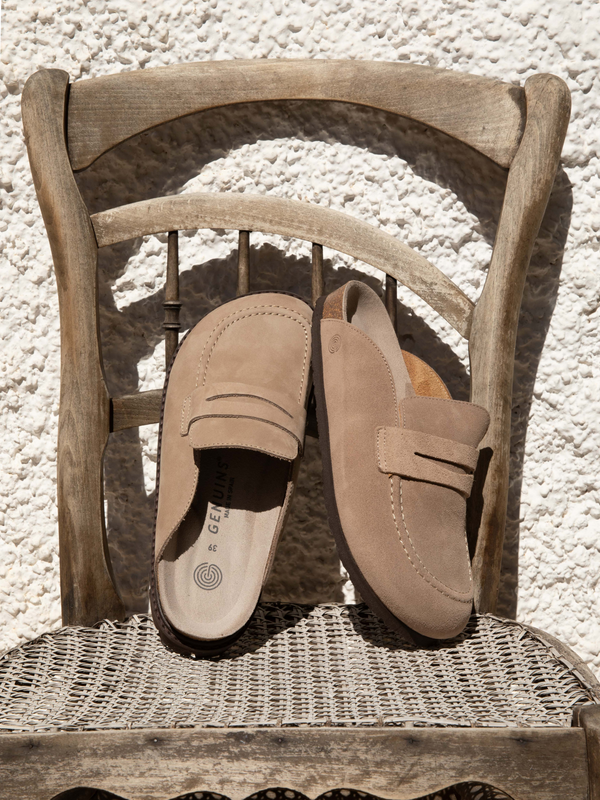 Genuins LOIS VELOUR LEATHER TAUPE