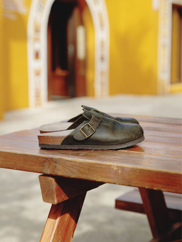 Genuins RIVA OILED LEATHER KAKI UNISEX