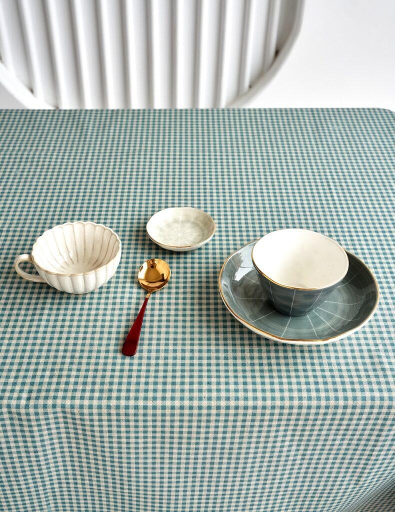 Girones Mantel Antimanchas Vintage GINGHAM Azul
