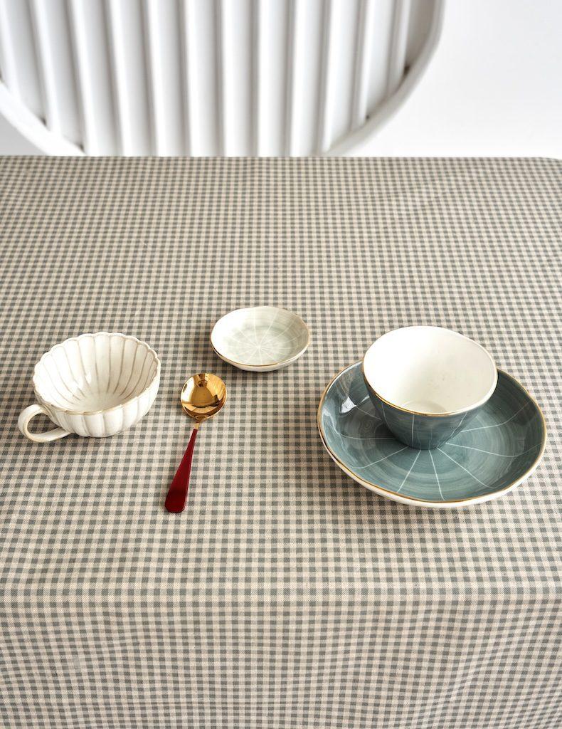 Girones Mantel Antimanchas Vintage GINGHAM Gris