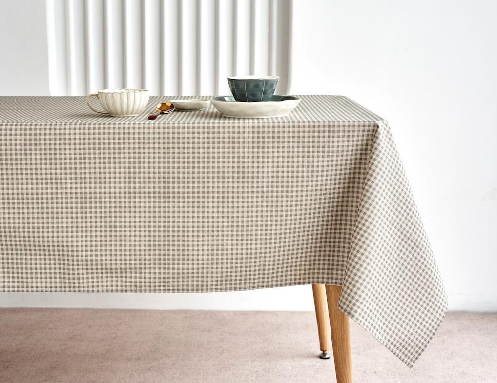 Girones Mantel antimanchas Vintage GINGHAM Gris