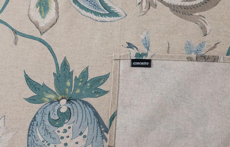 Girones Mantel Antimanchas ZEN Jacobean Teal Linen