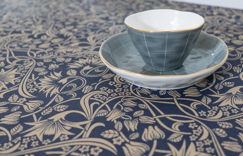 Girones Mantel Antimanchas ZEN SCROLL Azul