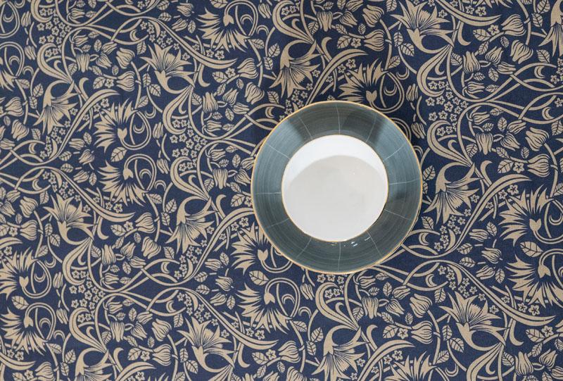 Girones Mantel Antimanchas ZEN SCROLL Azul