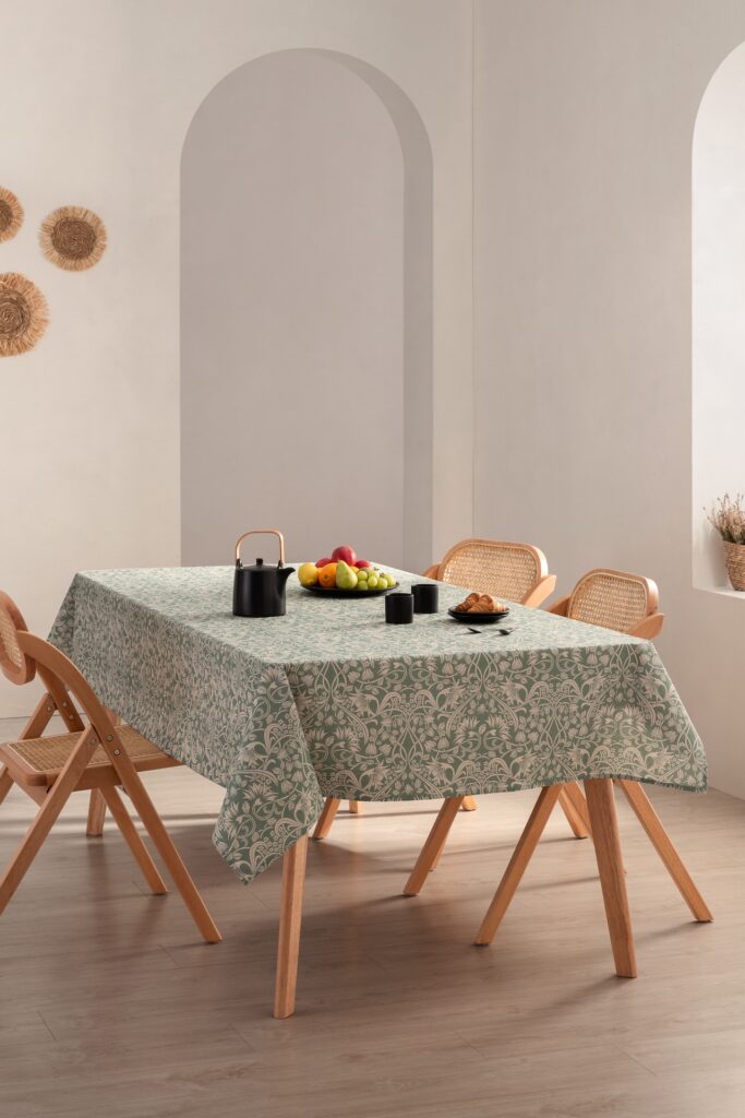 Girones Mantel antimanchas ZEN SCROLL Azul Celeste