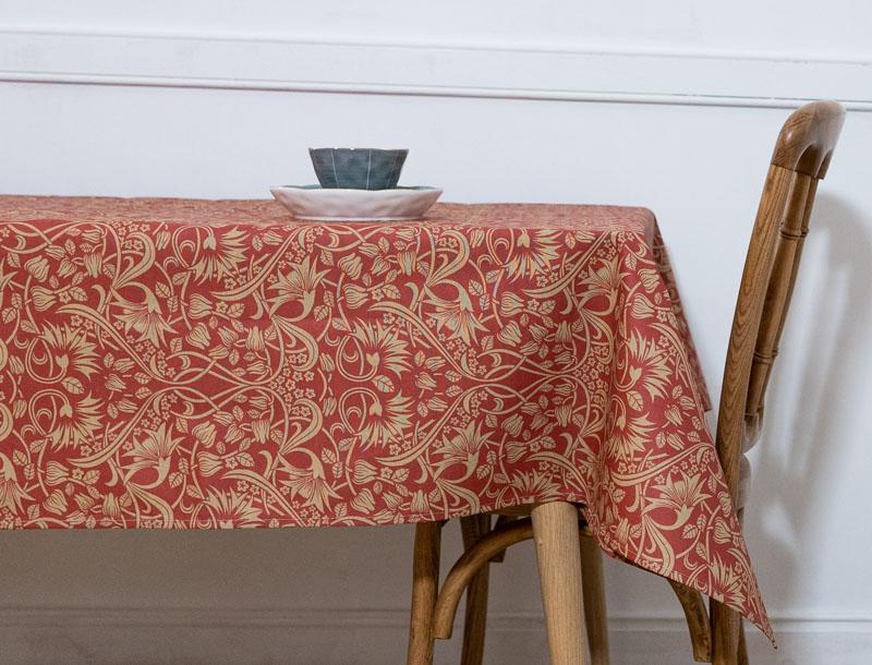 Girones Mantel antimanchas ZEN SCROLL Rojo
