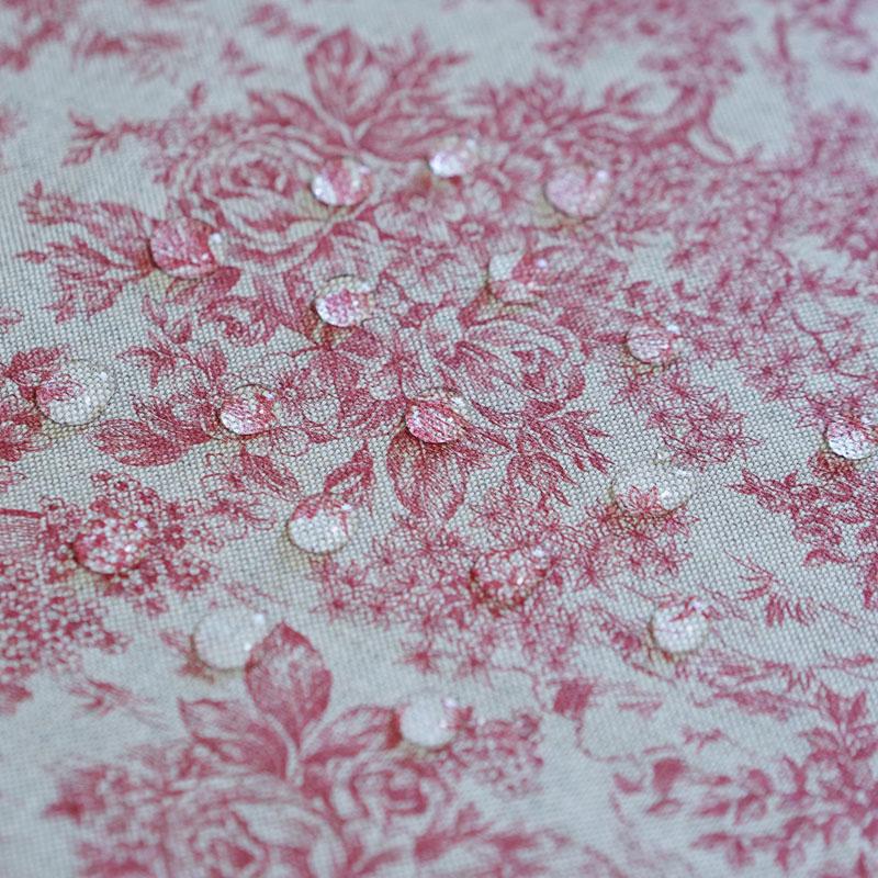 Girones Mantel Antimanchas Zen Vintage Toile Coral