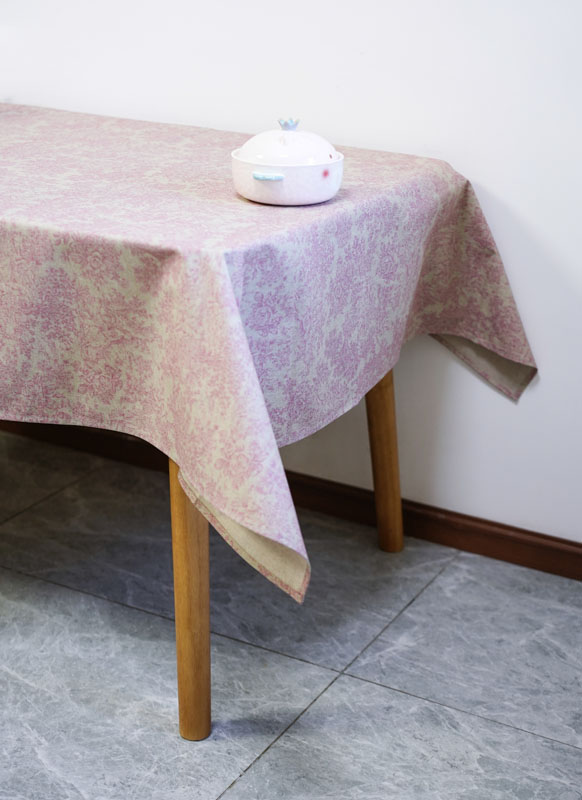 Girones Mantel antimanchas Zen Vintage Toile Rosa