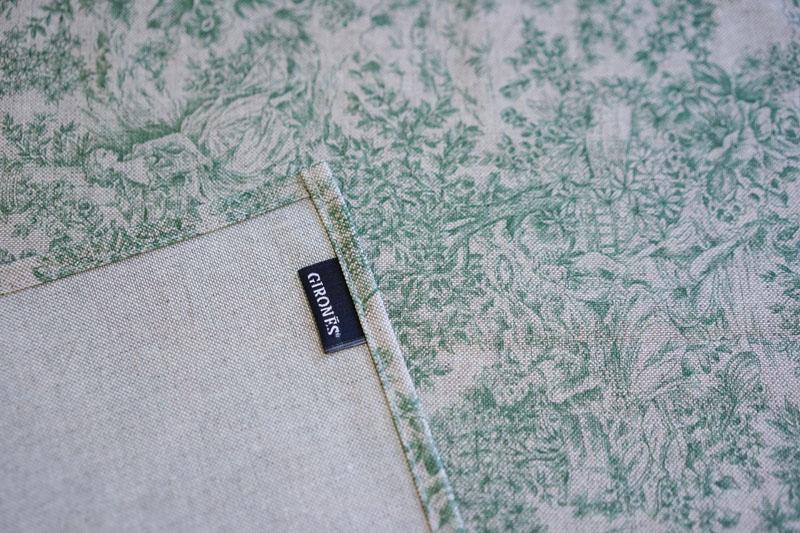 Girones Mantel Antimanchas Zen Vintage Toile Verde