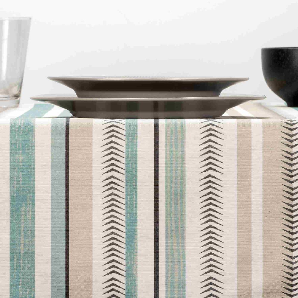 Girones MANTEL ANTIMANCHAS RAYAS AZUL CELESTE MEGAN