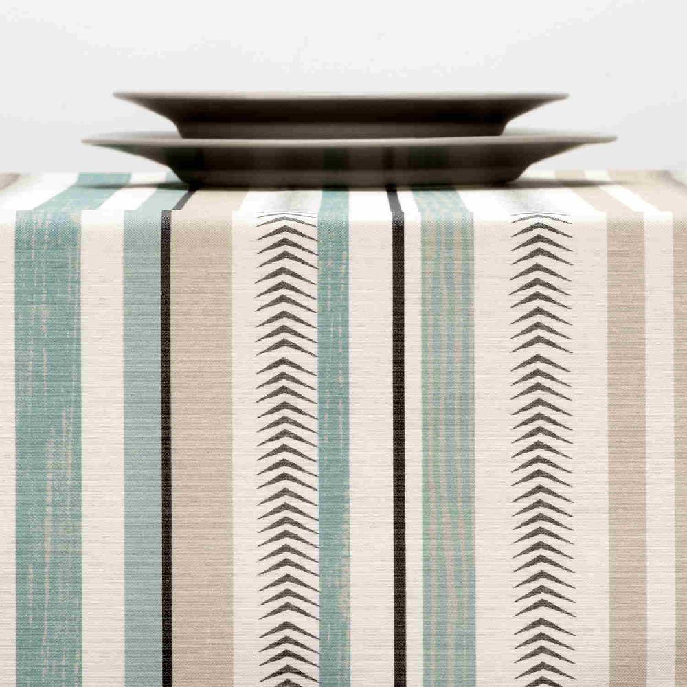 Girones MANTEL ANTIMANCHAS RAYAS AZUL CELESTE MEGAN