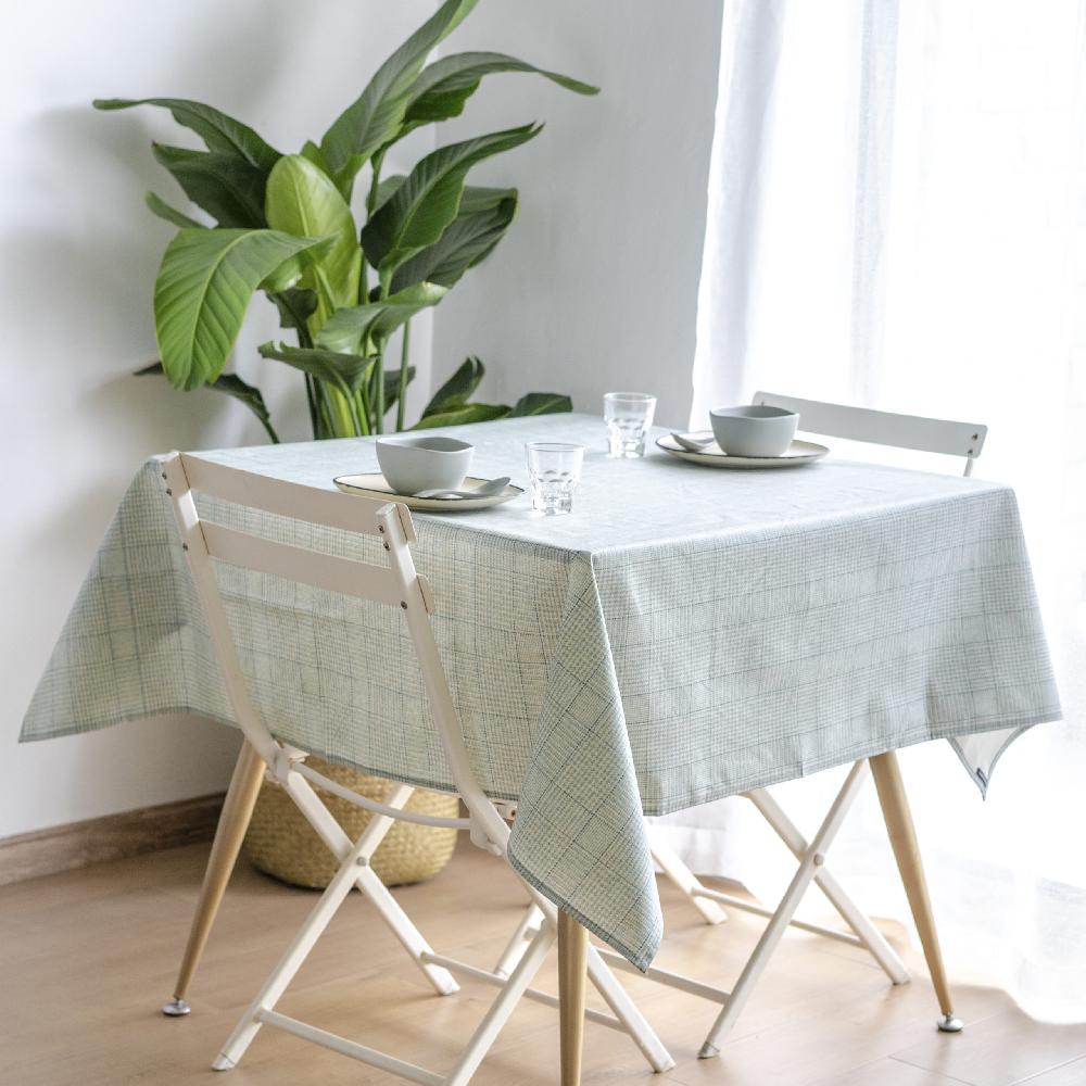 Girones Mantel Antimanchas Vintage TARTAN Azul Celeste