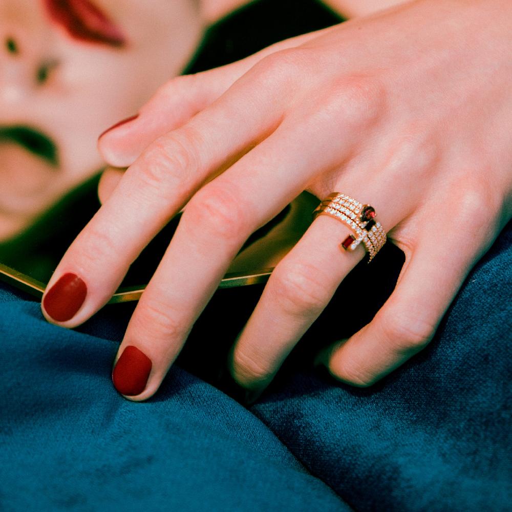 Gold&roses Anillo Bande I Am Red