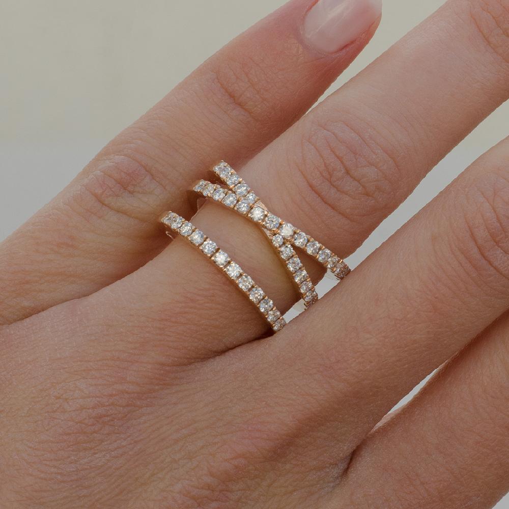 Gold&roses Anillo Privée Cruzado