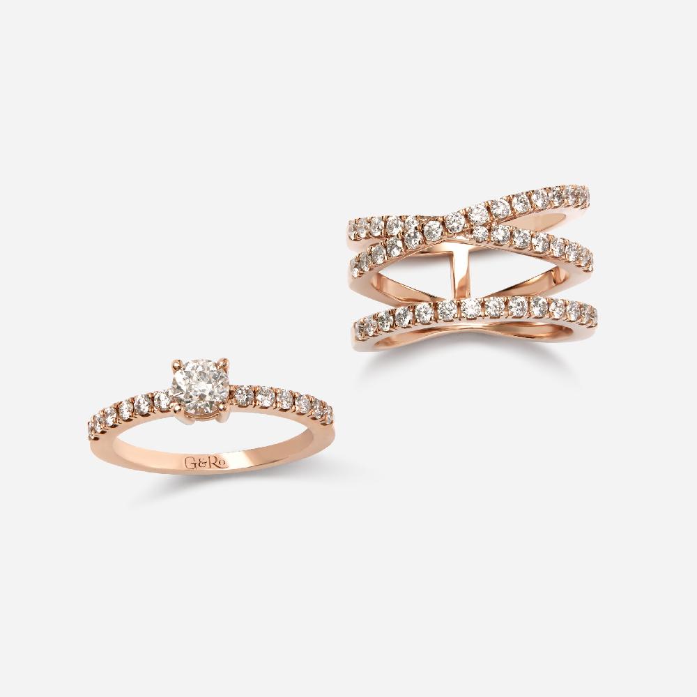 Gold&roses Anillo Privée Cruzado