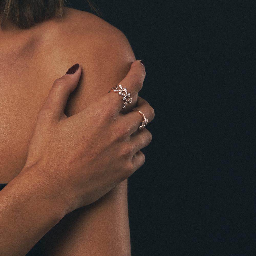 Gold&roses Anillo Smoky Club Espiga