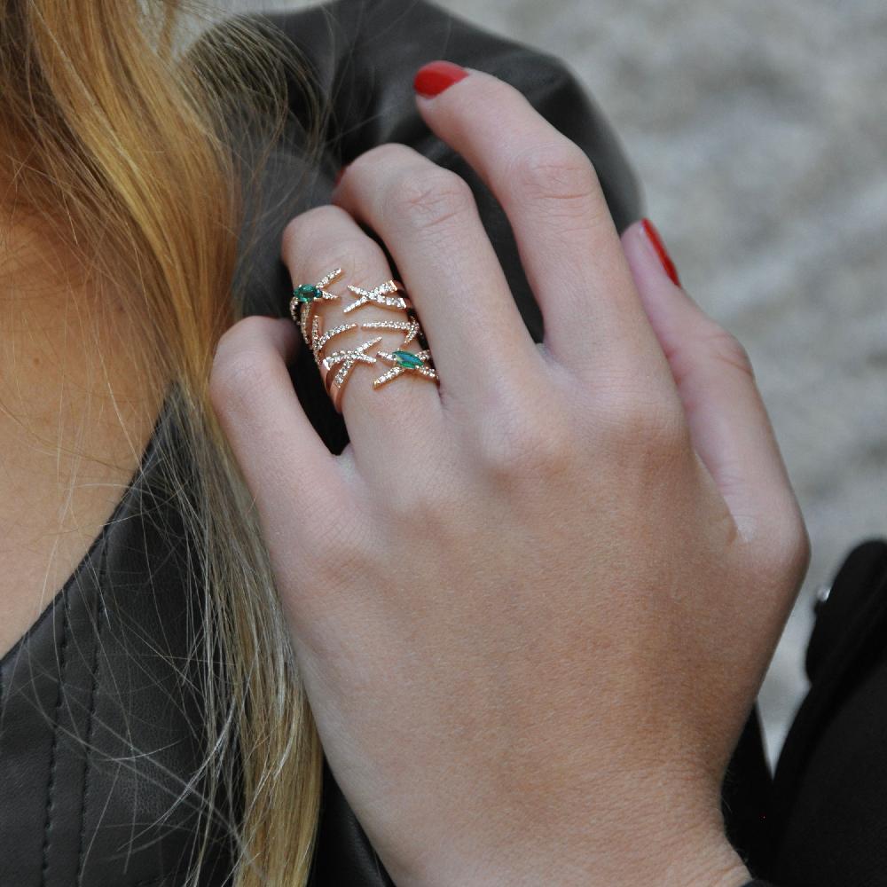 Gold&roses Anillo Trepador Jardín De Aire