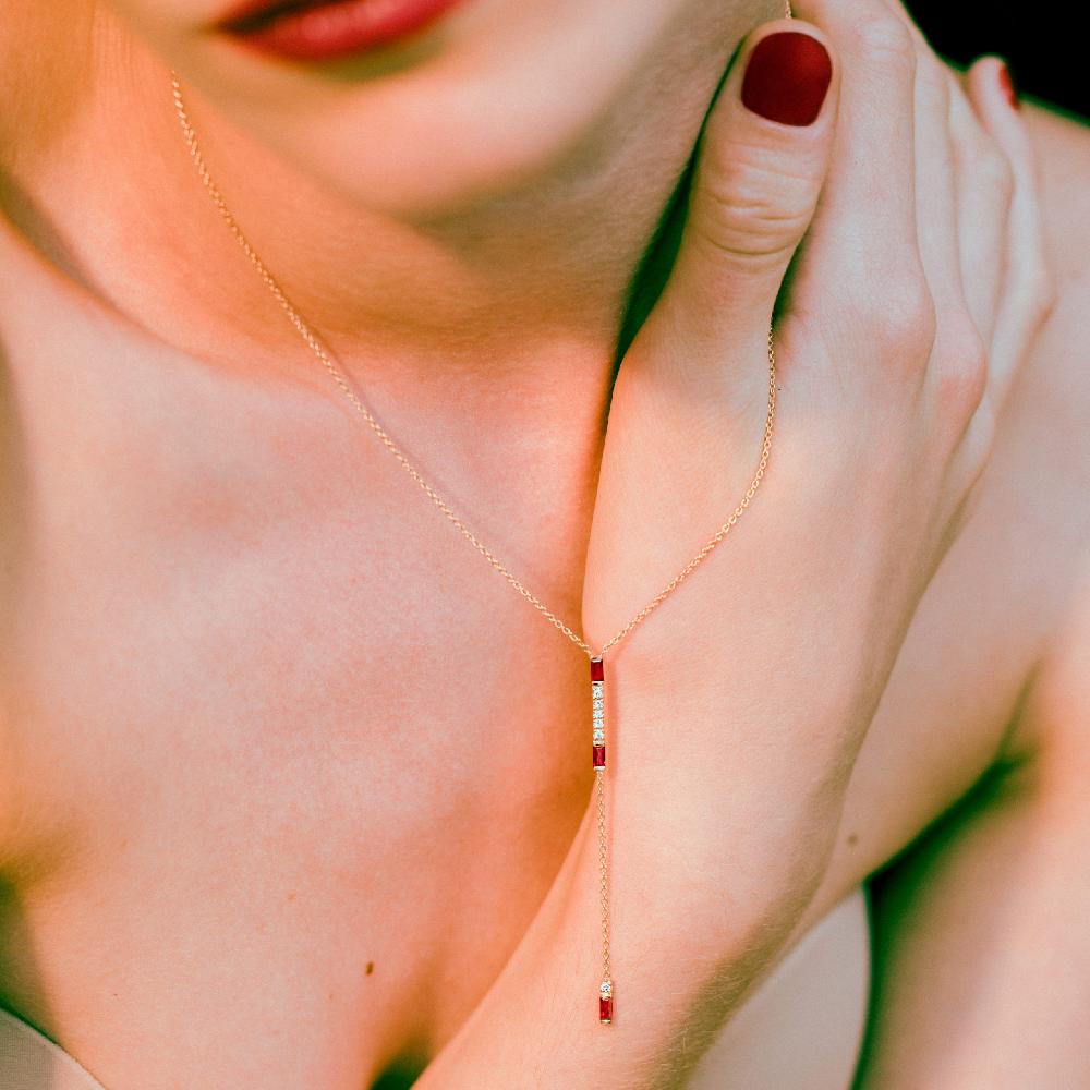 Gold&roses Collar Chain I Am Red