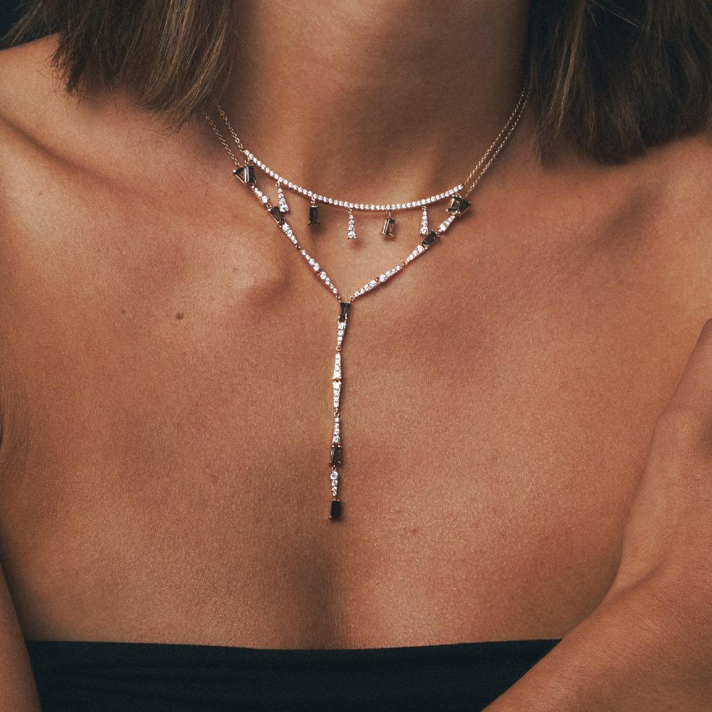 Gold&roses Collar Smoky Club Largo