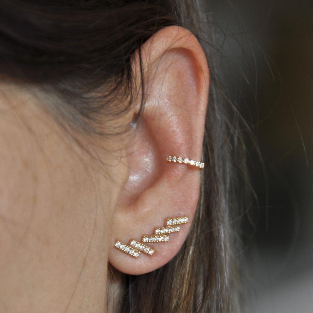 Gold&roses Ear Cuff Lobe Spin