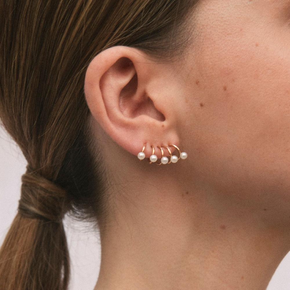 Gold&roses PENDIENTE 5 AROS PERLAS