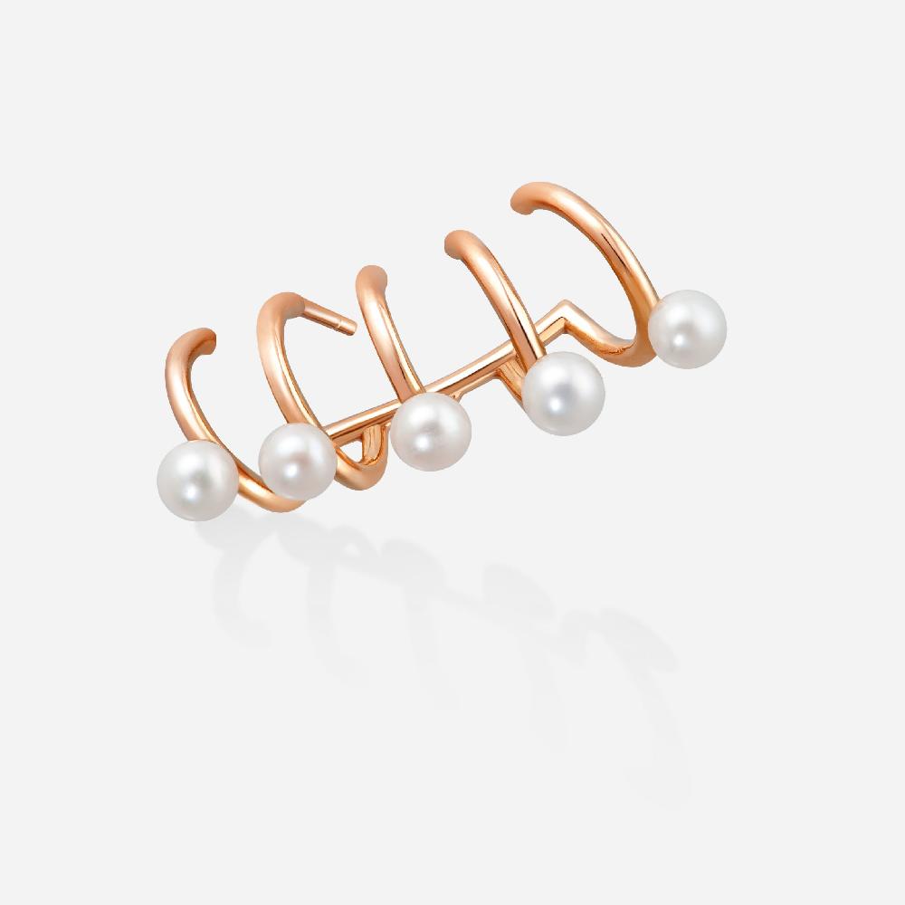 Gold&roses PENDIENTE 5 AROS PERLAS