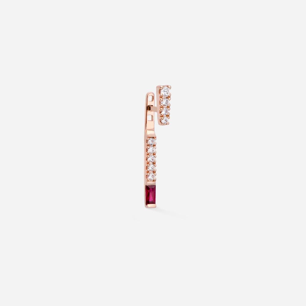 Gold&roses Pendiente Needle I am Red