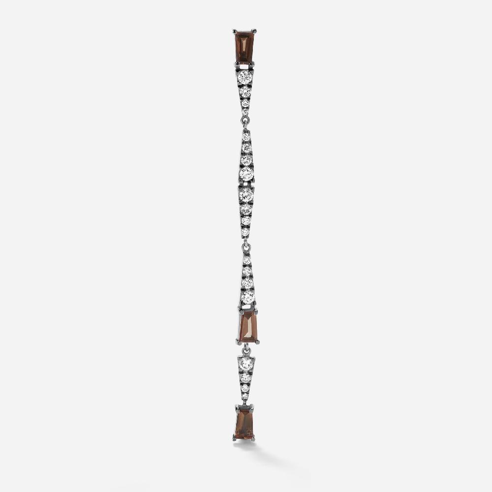 Gold&roses Pendiente Smoky Club Extra Largo