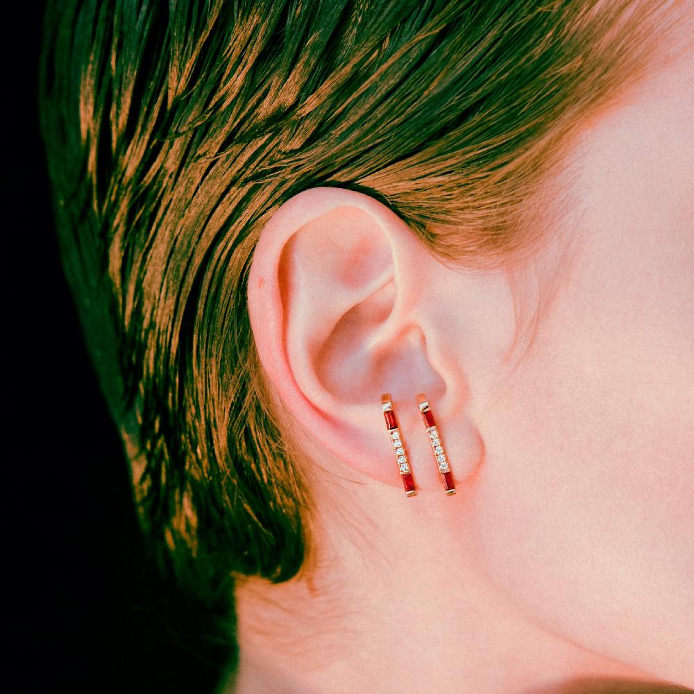 Gold&roses Pendientes D I Am Red