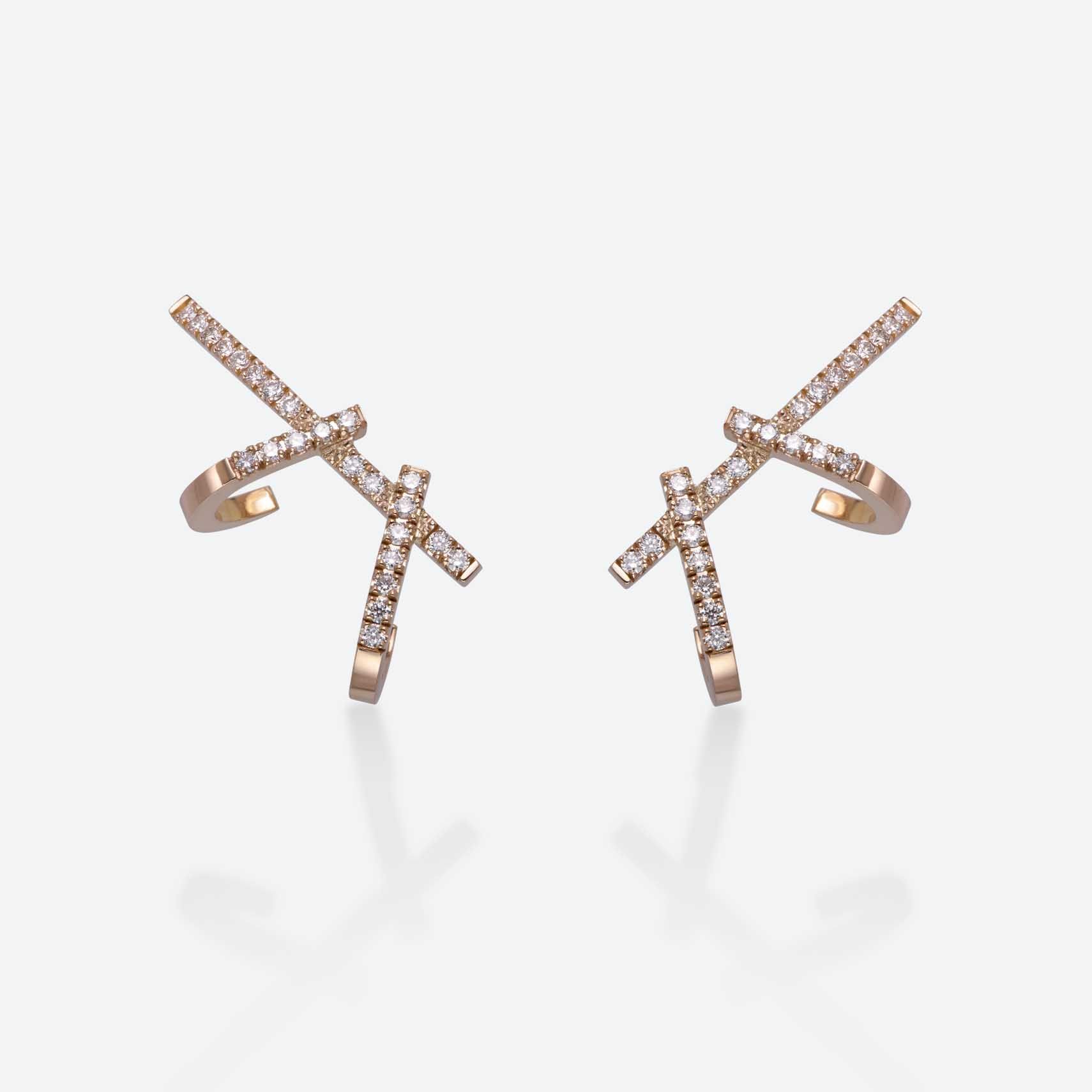 Gold&roses PENDIENTES DOBLE DAGA