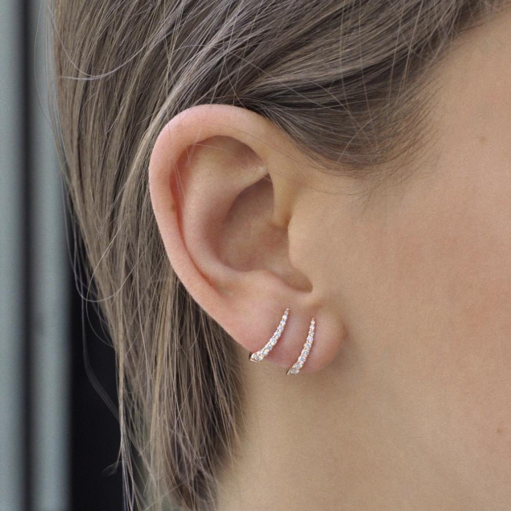 Gold&roses Pendientes Jardín De Aire Diamantes