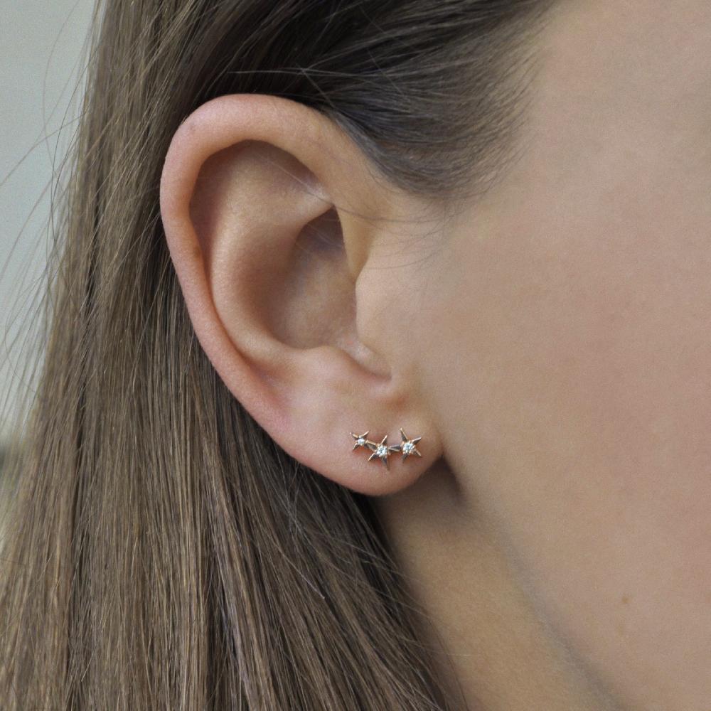 Gold&roses Pendientes Luzia Constellation