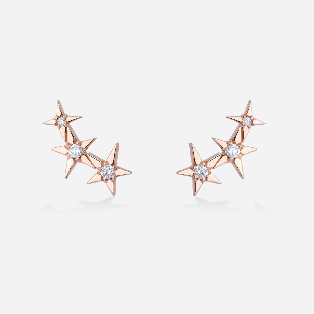 Gold&roses Pendientes Luzia Constellation