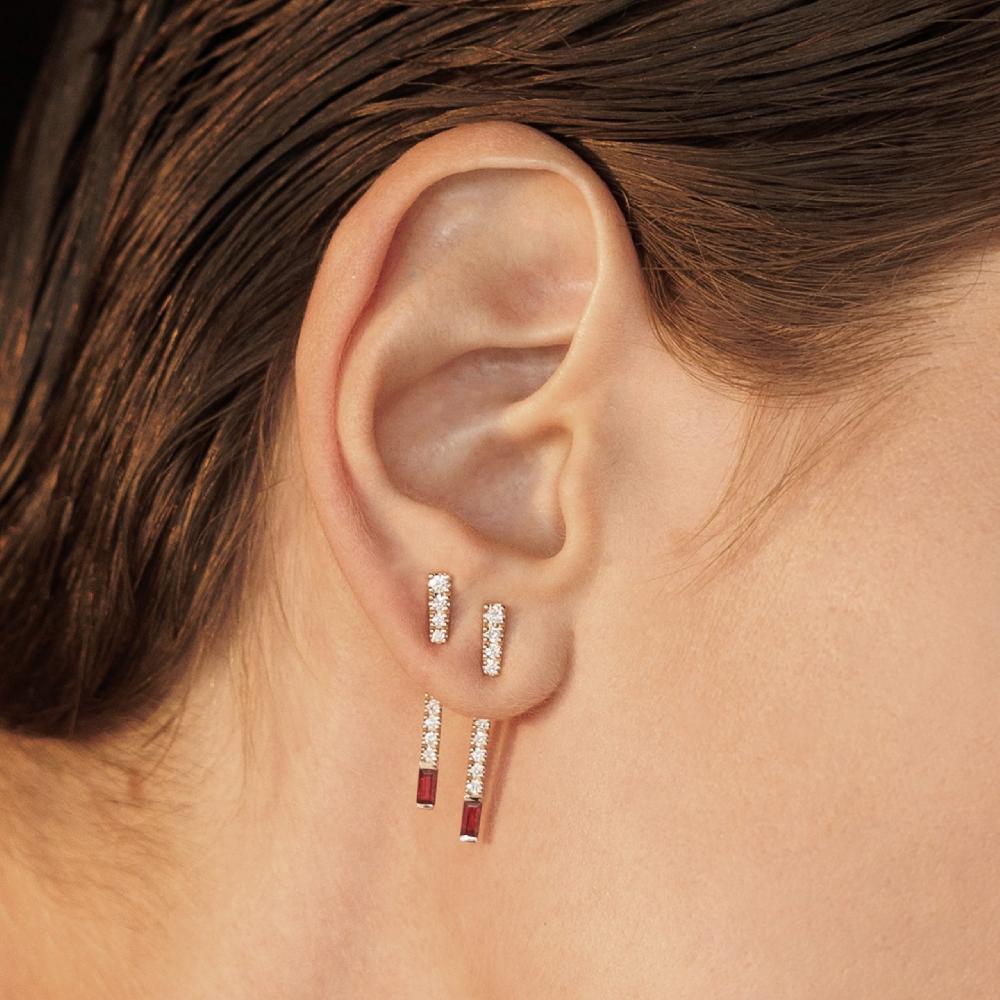 Gold&roses Pendientes Needle I Am Red