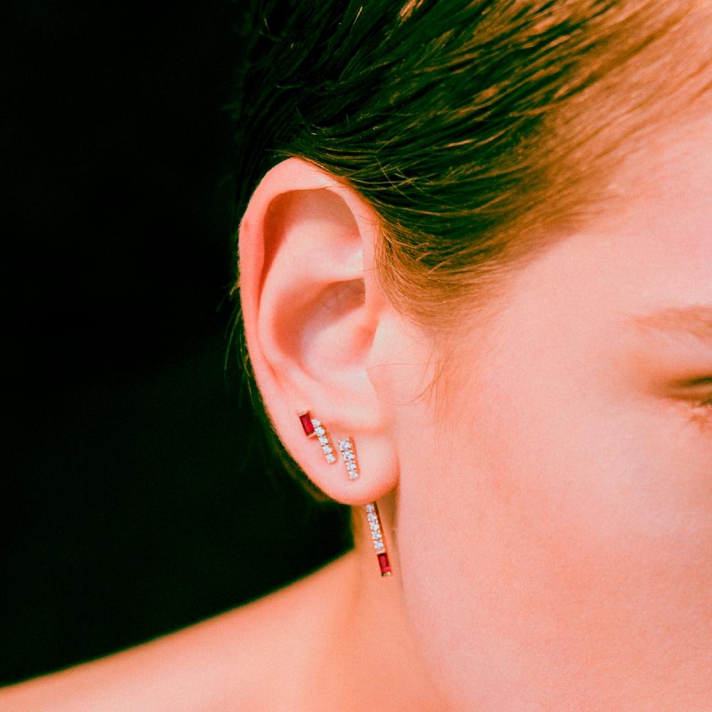 Gold&roses Pendientes Needle I Am Red