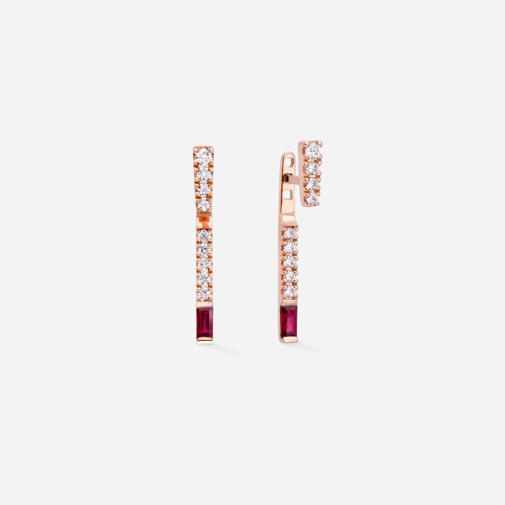 Gold&roses Pendientes Needle I am Red