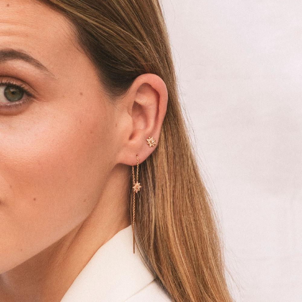 Gold&roses PENDIENTES ROSE DES VENTS STUD