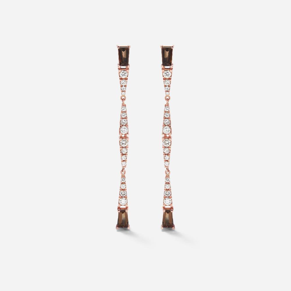 Gold&roses Pendientes Smoky Club Largos