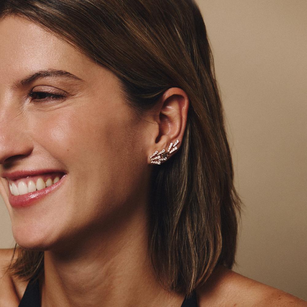 Gold&roses Pendientes Smoky Club M Cuarzo