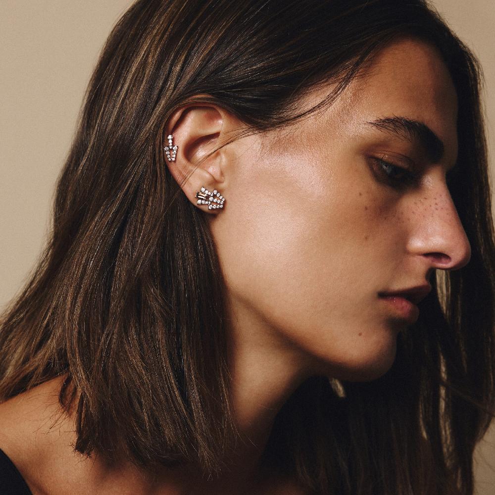 Gold&roses Pendientes Smoky Club XS