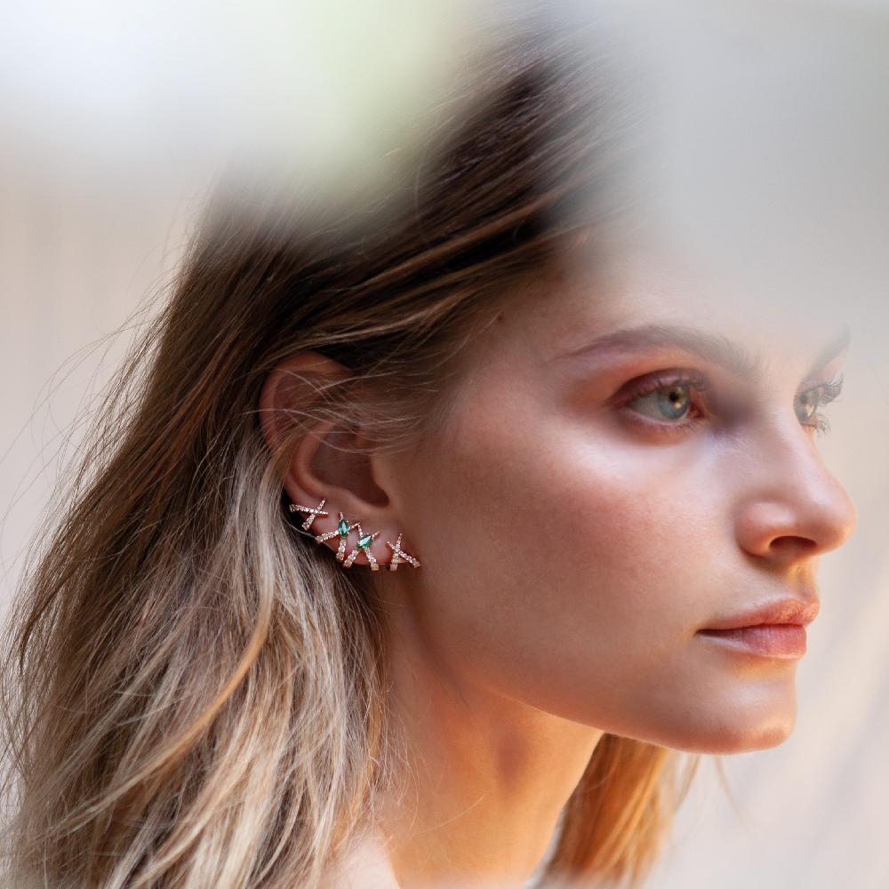 Gold&roses PENDIENTES TREPADORES JARDÍN DE AIRE