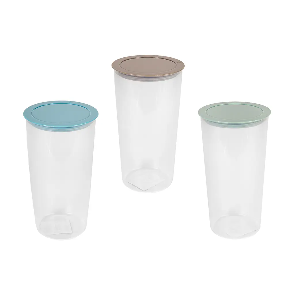 Great plastic Bote con Junta Eva Y Tapa PS Cristal Natural 1.8L