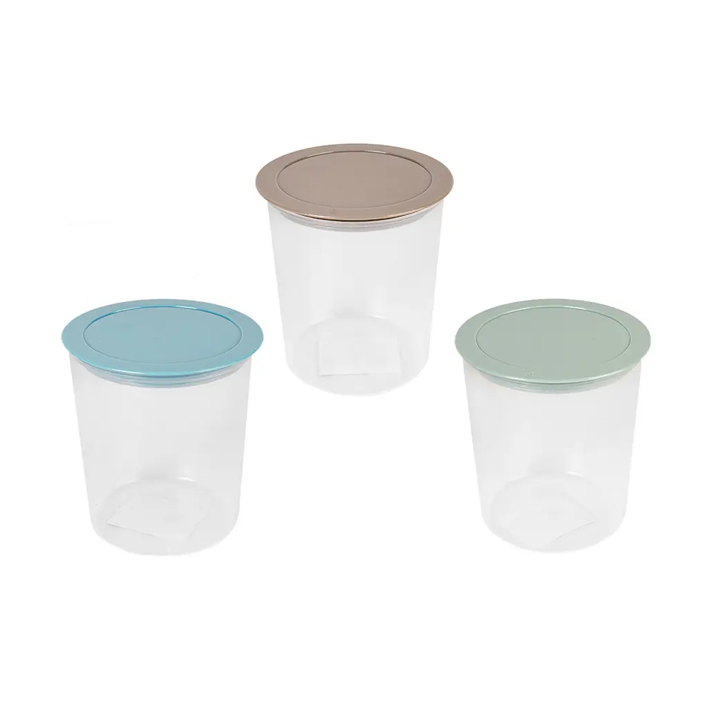 Great plastic Bote con Junta Eva Y Tapa PS Cristal Natural 1L