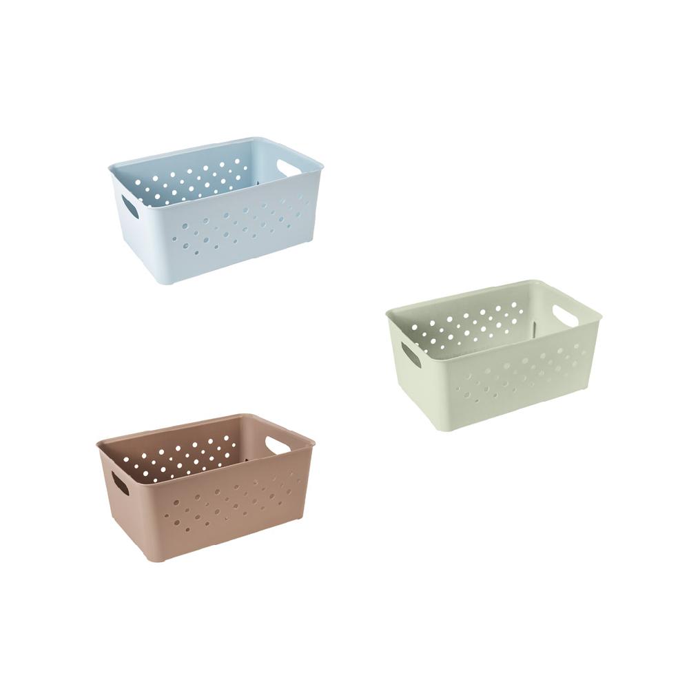 Great plastic Cesto Rectangular Circulos Color 3.3L