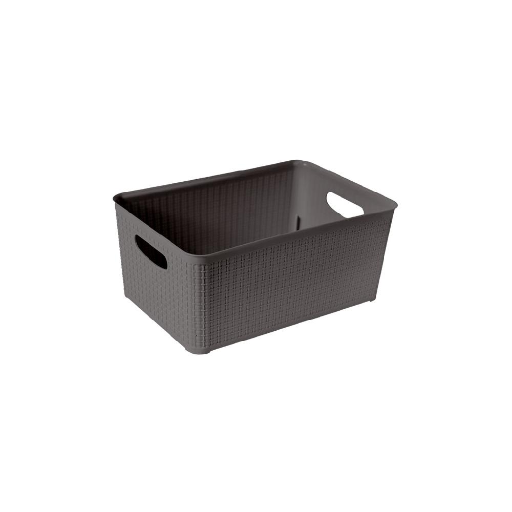 Great plastic Cesto Rectangular Mimbre Grafito 3.3L