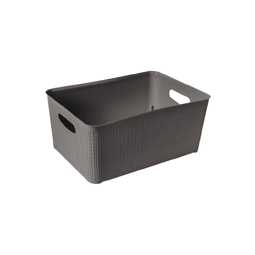 Great plastic Cesto Rectangular Mimbre Grafito 5.2L