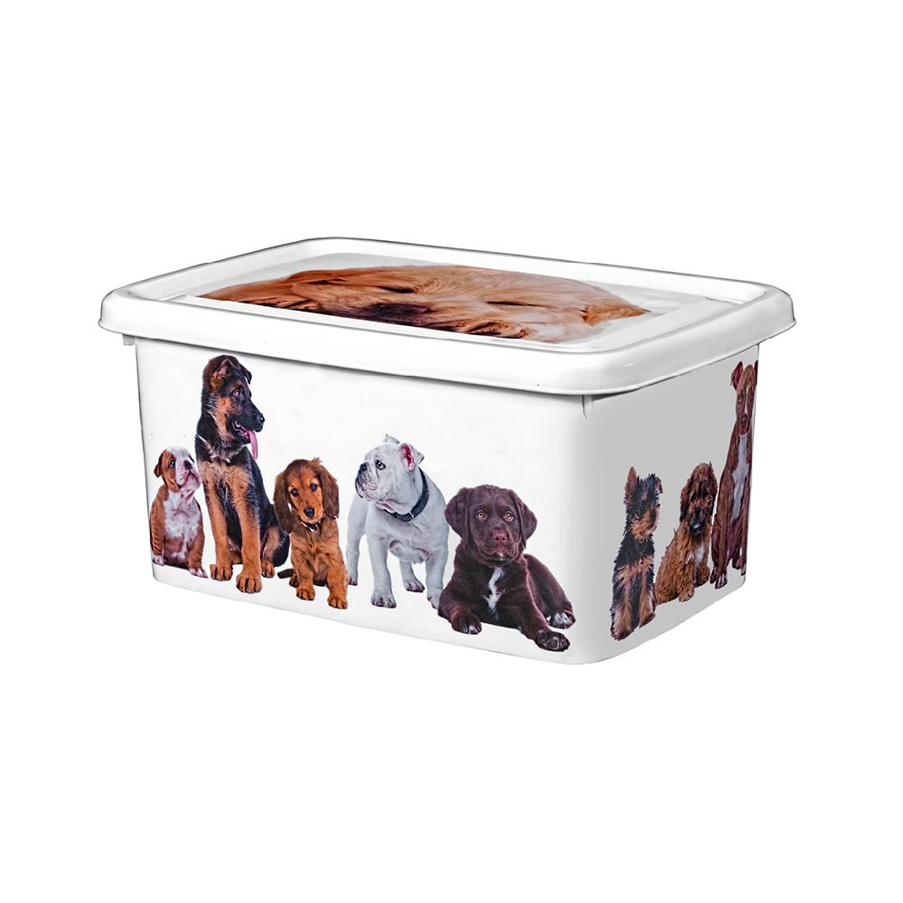 Great plastic Contenedor Urban 15L. Blanco IML Perros