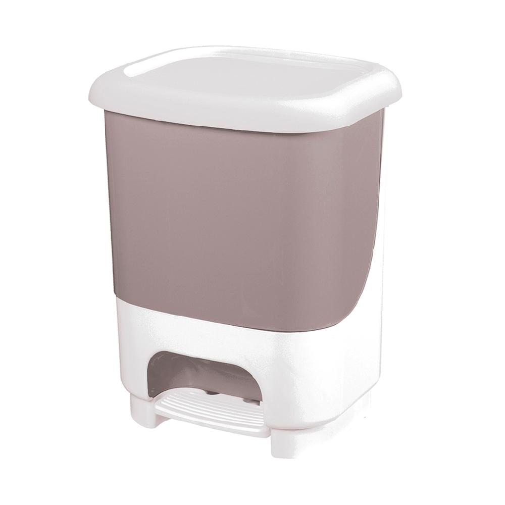 Great plastic Cubo de Pedal Class con Cubo Interior Marrón 10L