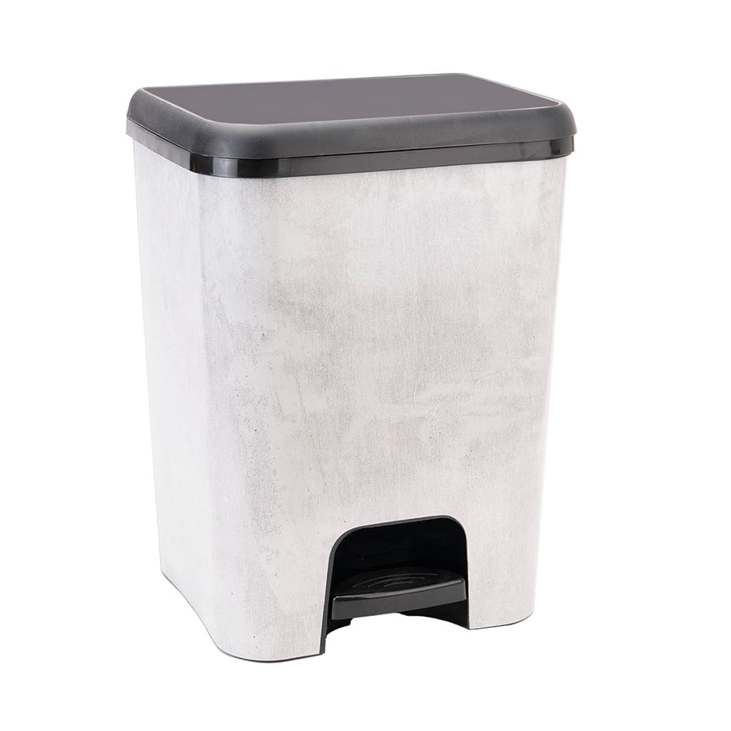 Great plastic Cubo de Pedal Class Negro IML Cemento 26L