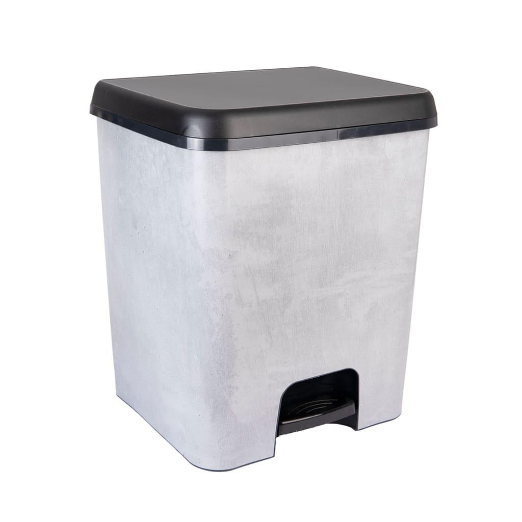 Great plastic Cubo de Pedal Dúo Ecológico IML Cemento 52L